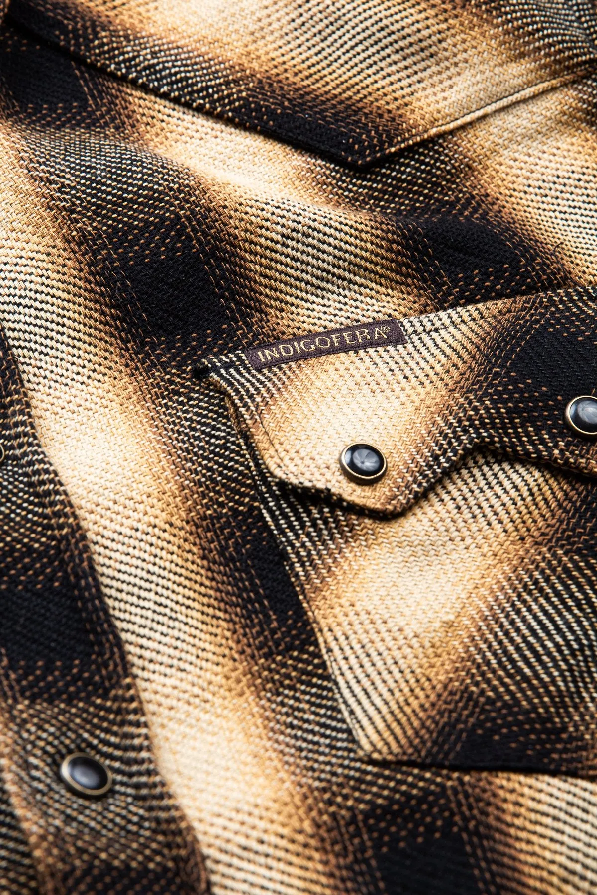 Indigofera Dollard Shirt Heavy Check Black / Gold