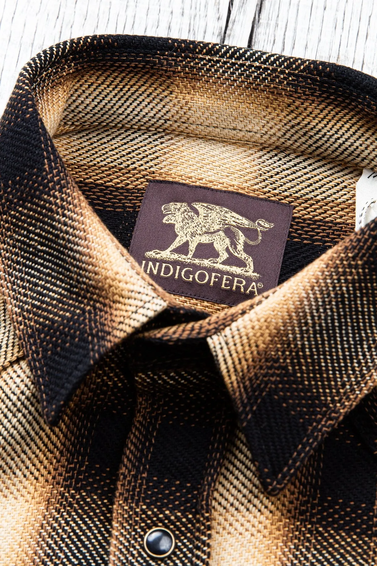 Indigofera Dollard Shirt Heavy Check Black / Gold