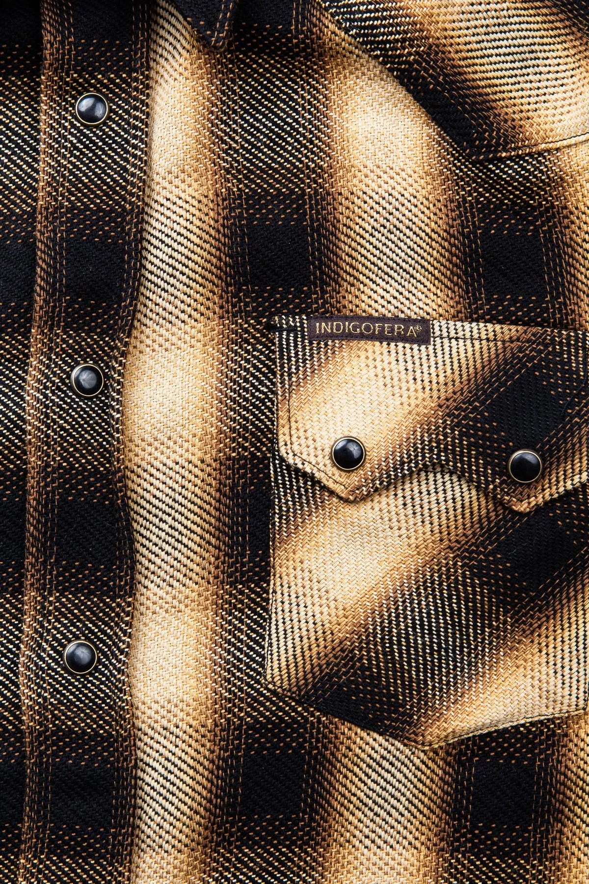 Indigofera Dollard Shirt Heavy Check Black / Gold