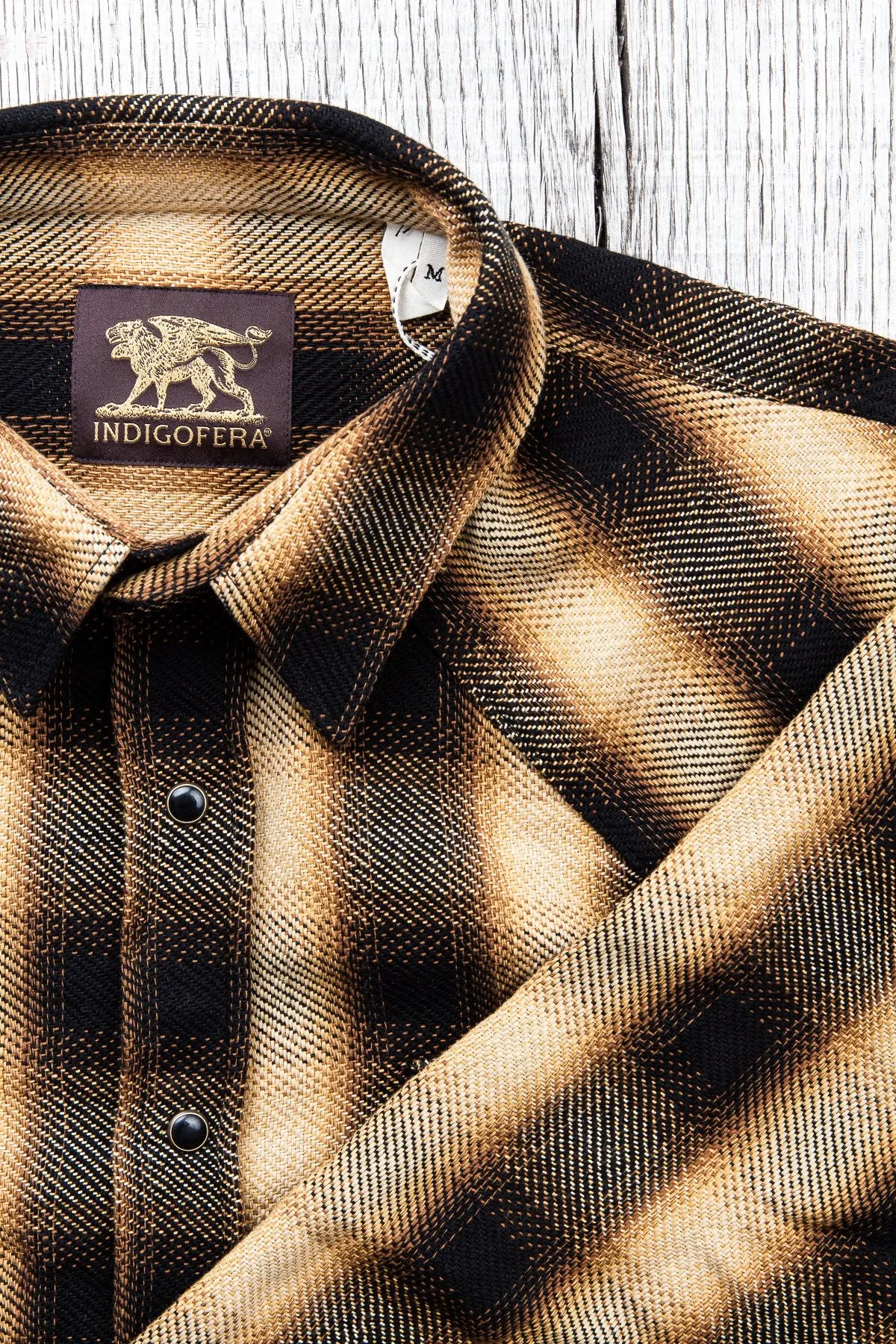 Indigofera Dollard Shirt Heavy Check Black / Gold