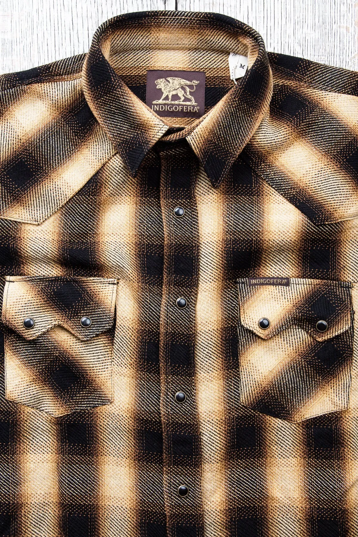 Indigofera Dollard Shirt Heavy Check Black / Gold