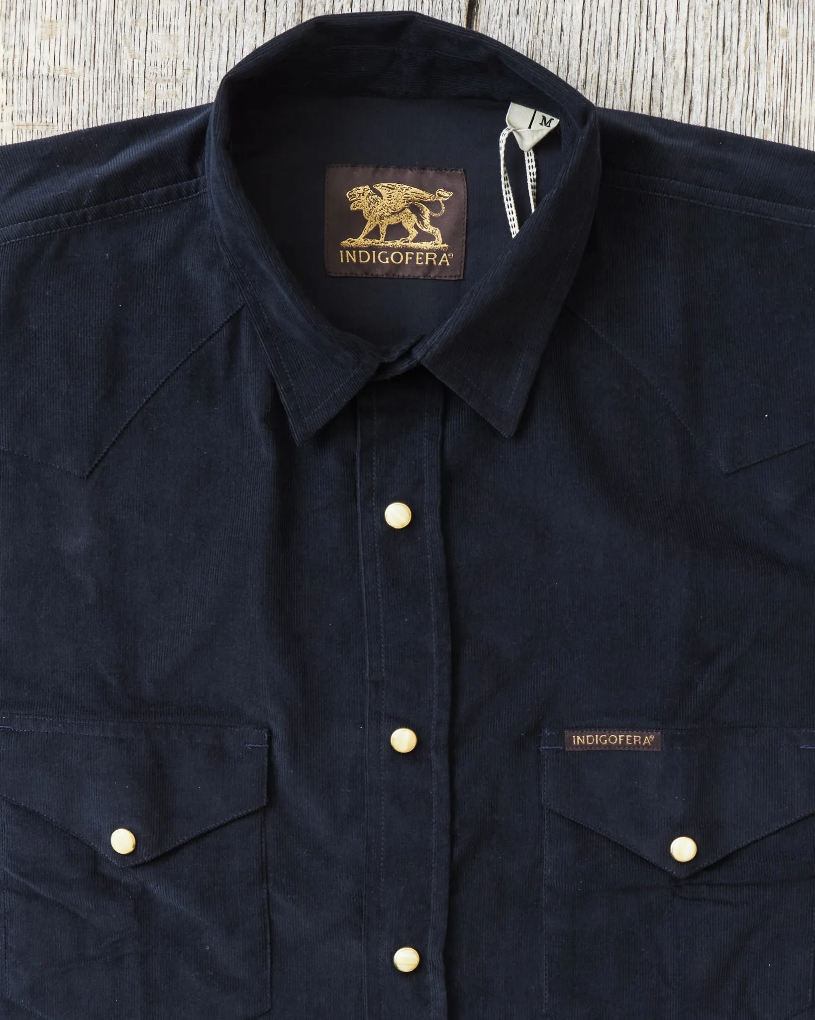 Indigofera Sideras Corduroy Shirt Navy