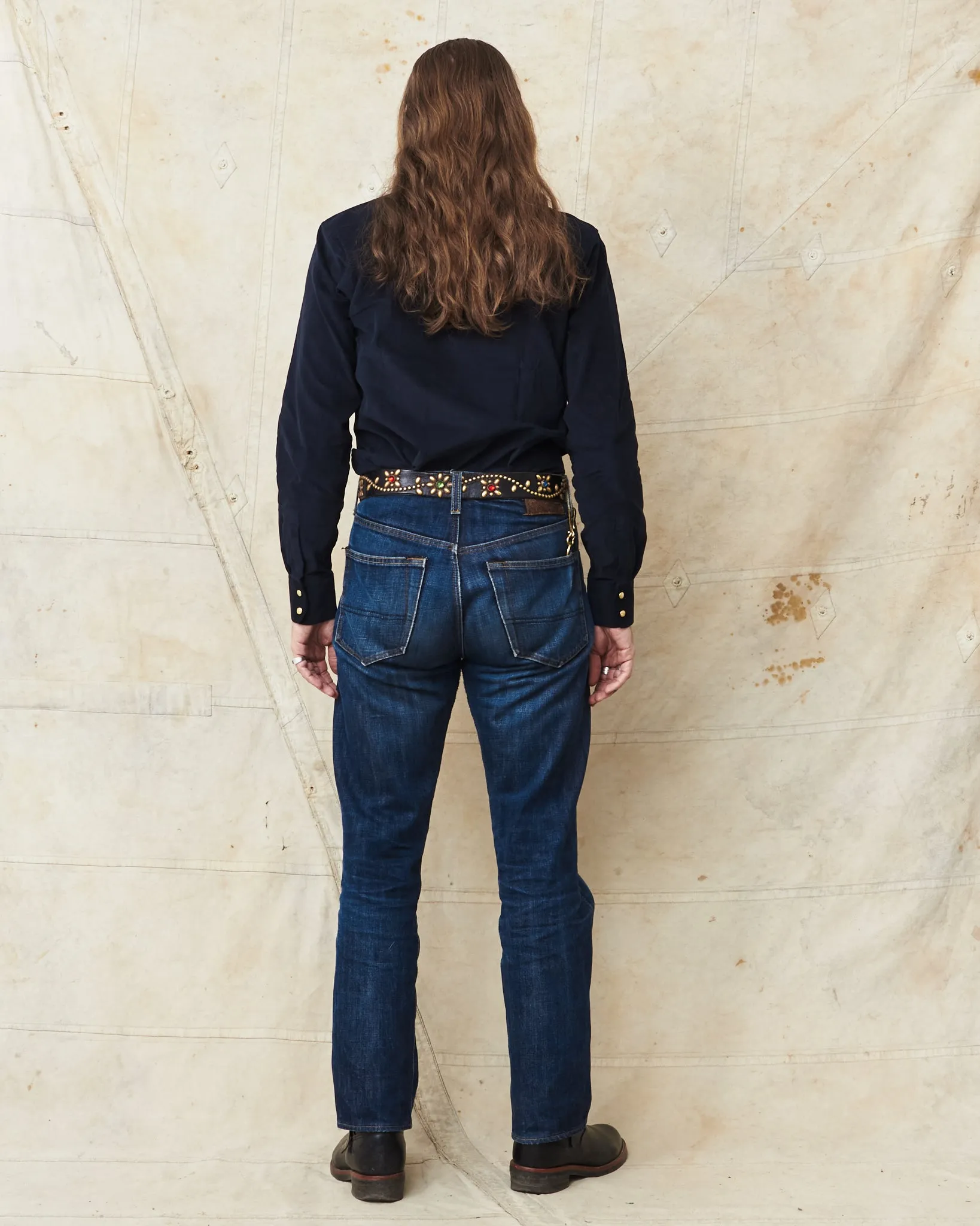 Indigofera Sideras Corduroy Shirt Navy