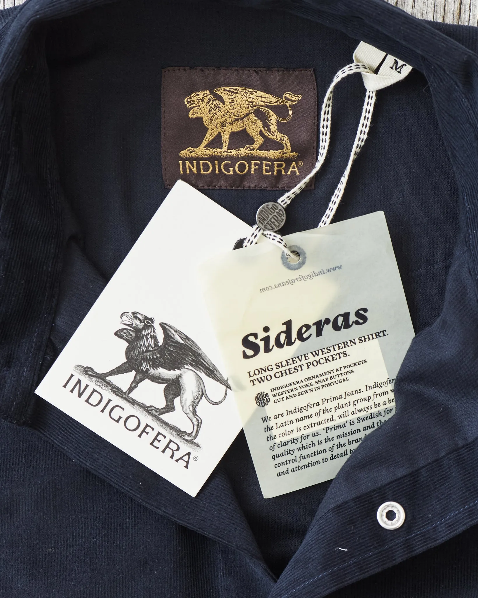 Indigofera Sideras Corduroy Shirt Navy