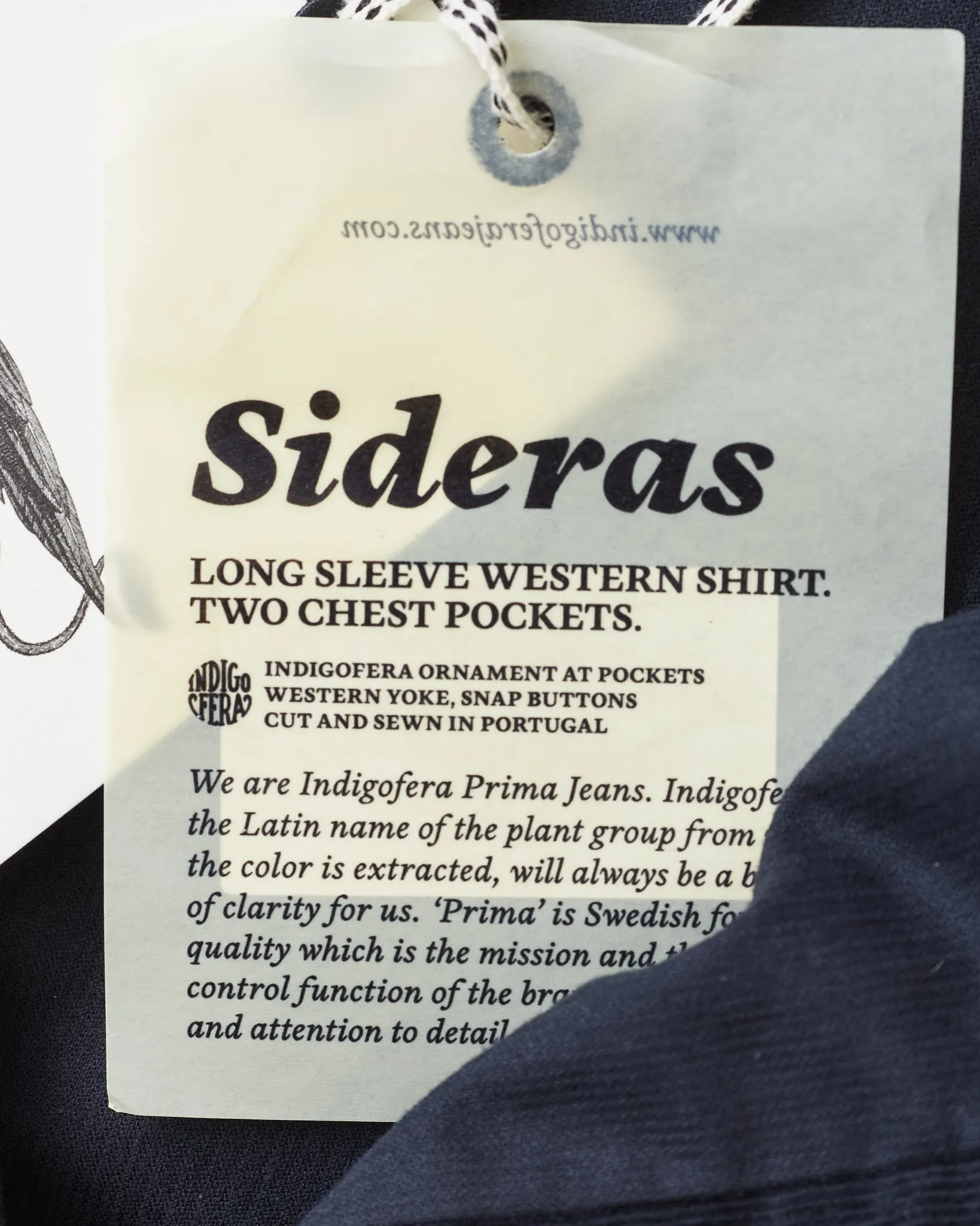 Indigofera Sideras Corduroy Shirt Navy