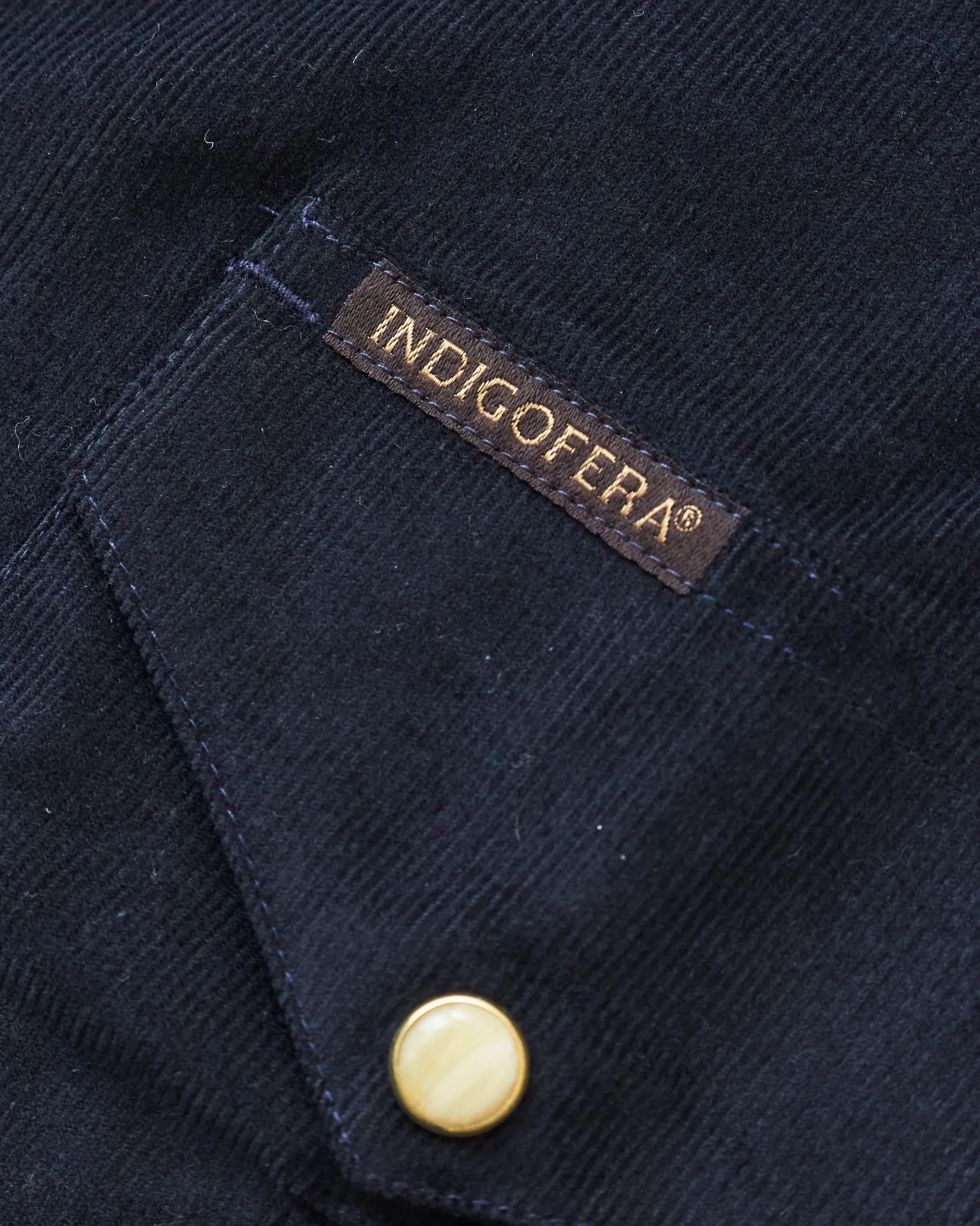 Indigofera Sideras Corduroy Shirt Navy