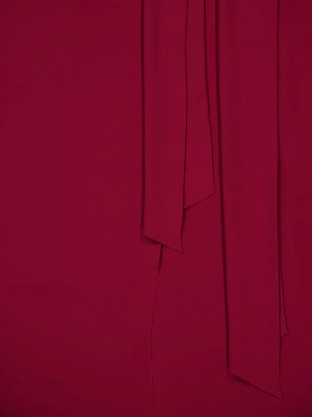 Irys Cabernet Wrap Dress with Collar Tie