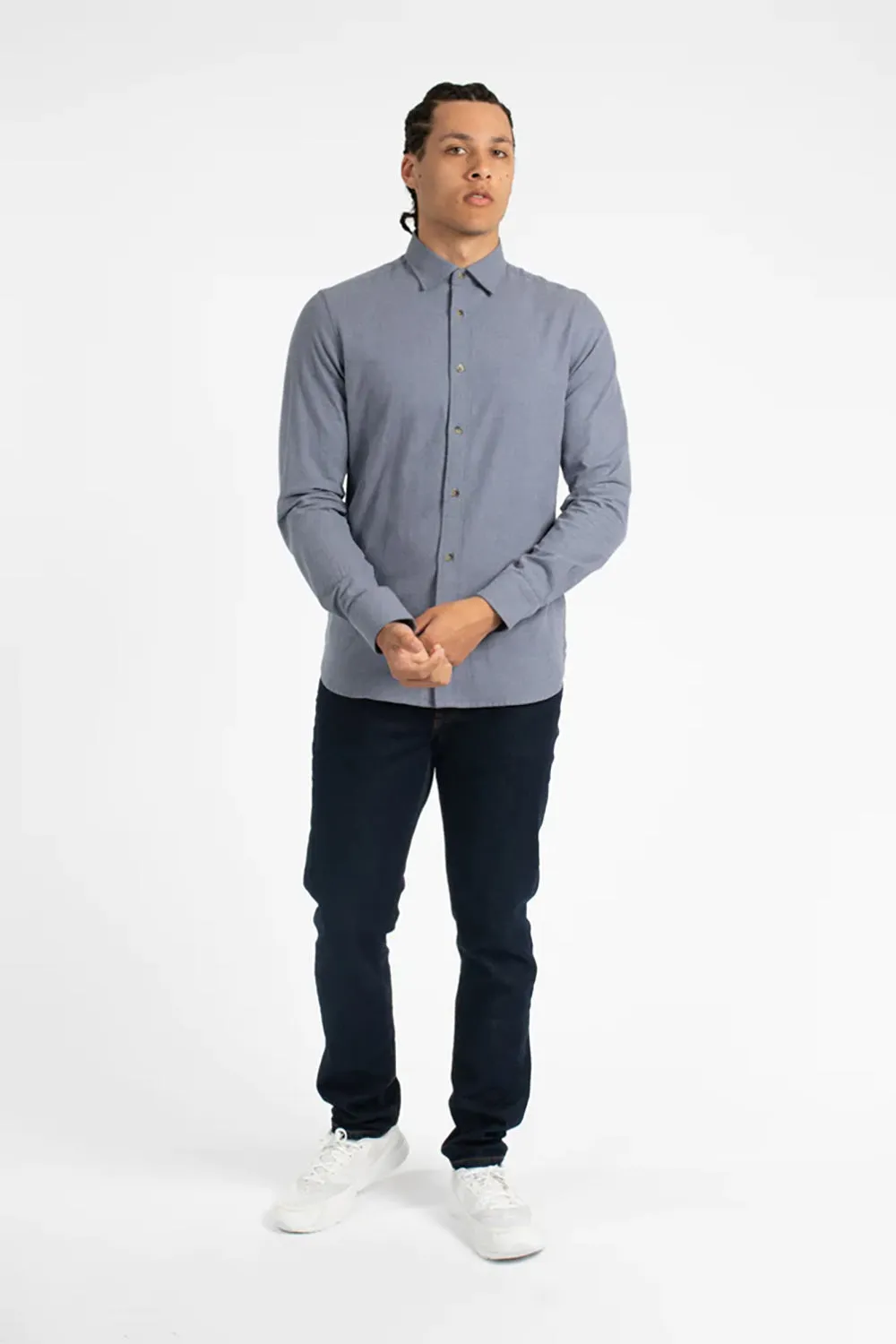 JAMES HARPER FLANNEL COTTON MARLE L/S SHIRT JHS494