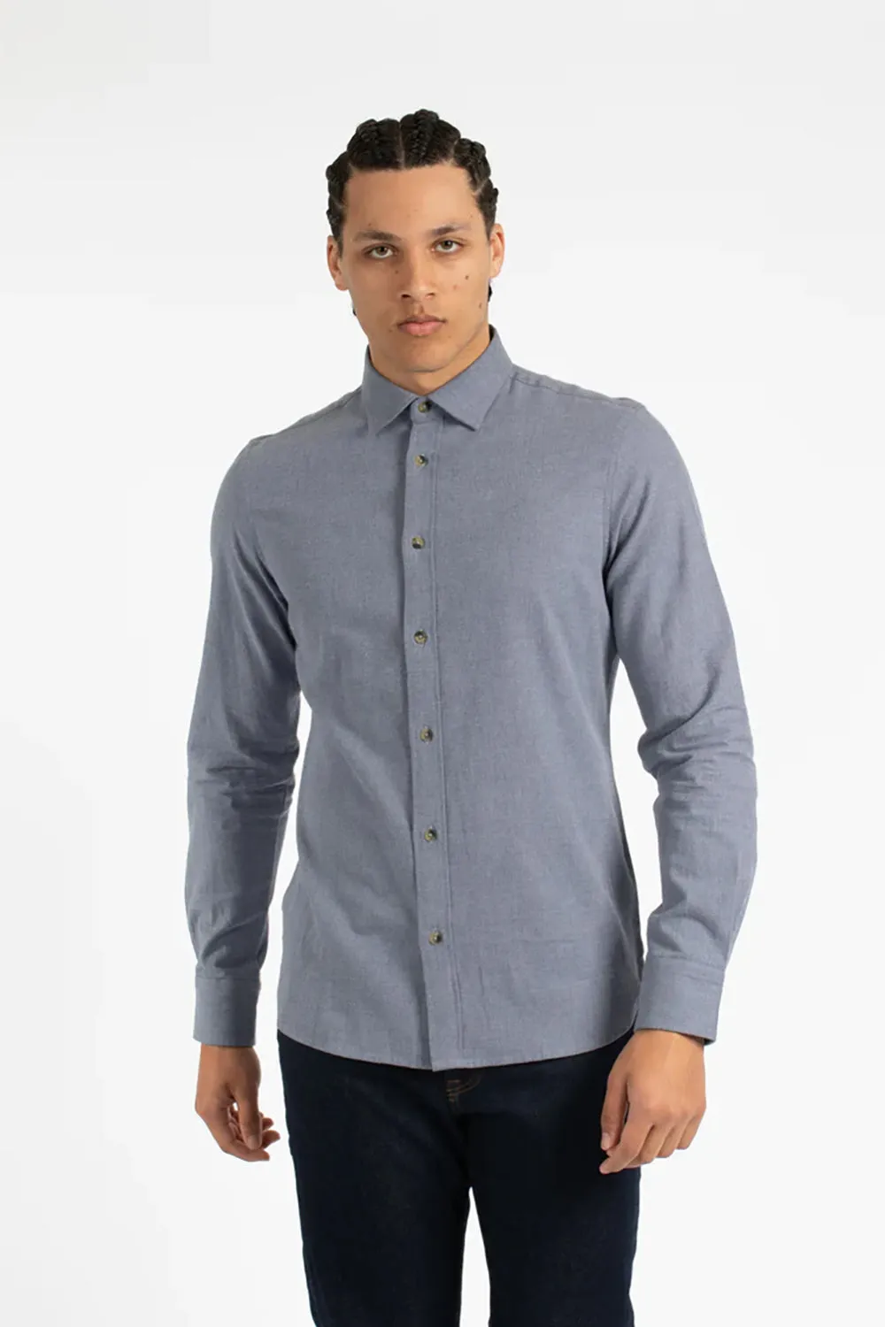 JAMES HARPER FLANNEL COTTON MARLE L/S SHIRT JHS494