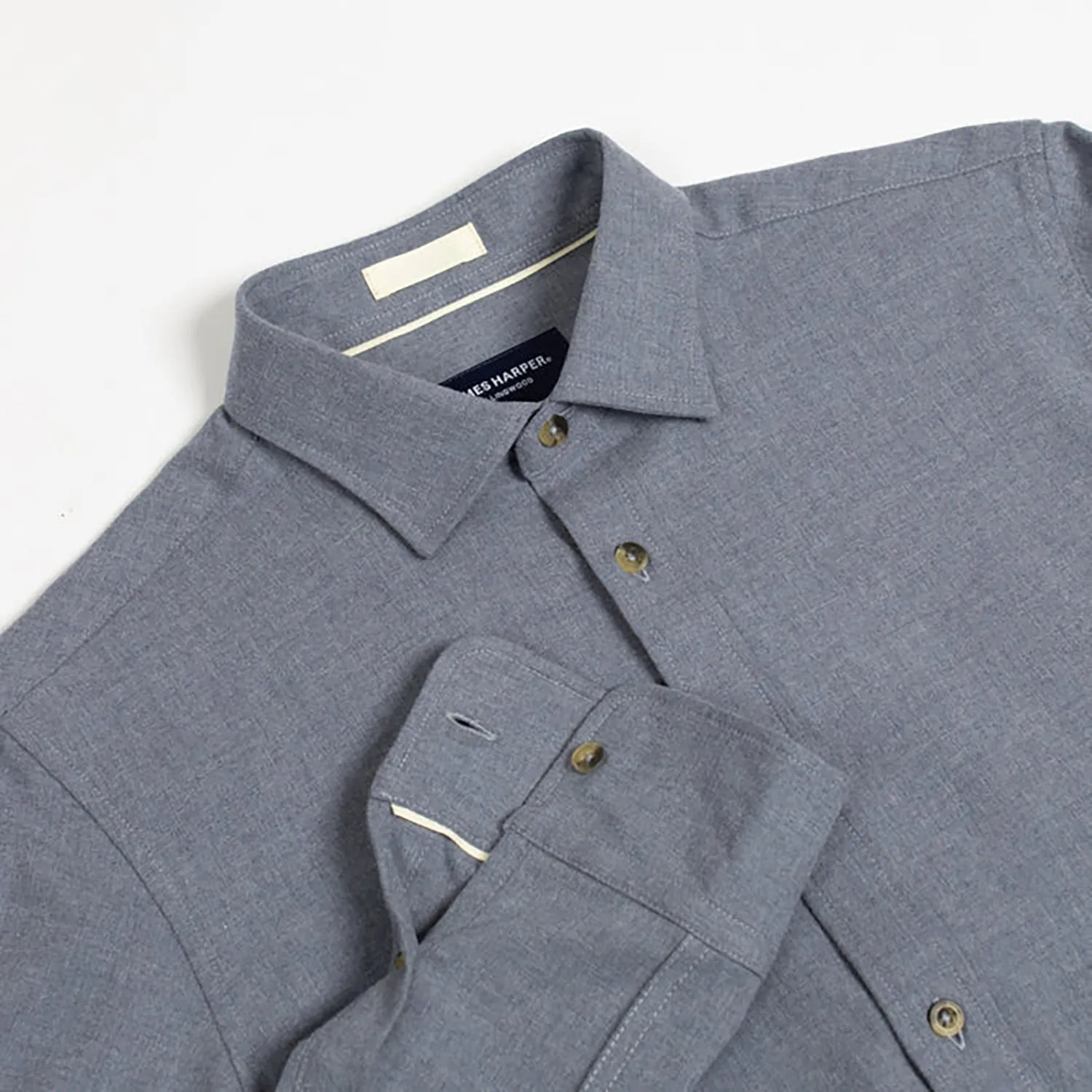 JAMES HARPER FLANNEL COTTON MARLE L/S SHIRT JHS494