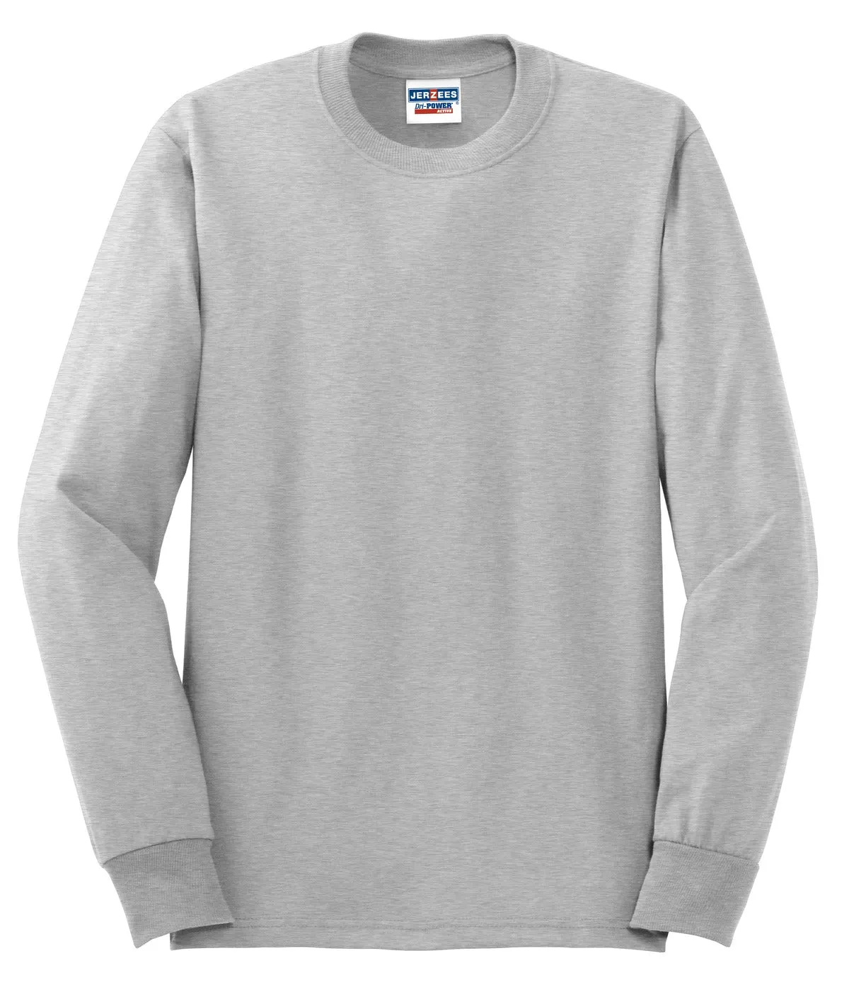 Jerzees Dri-Power 50/50 Cotton/Poly Long Sleeve T-Shirt.  29LS Ash