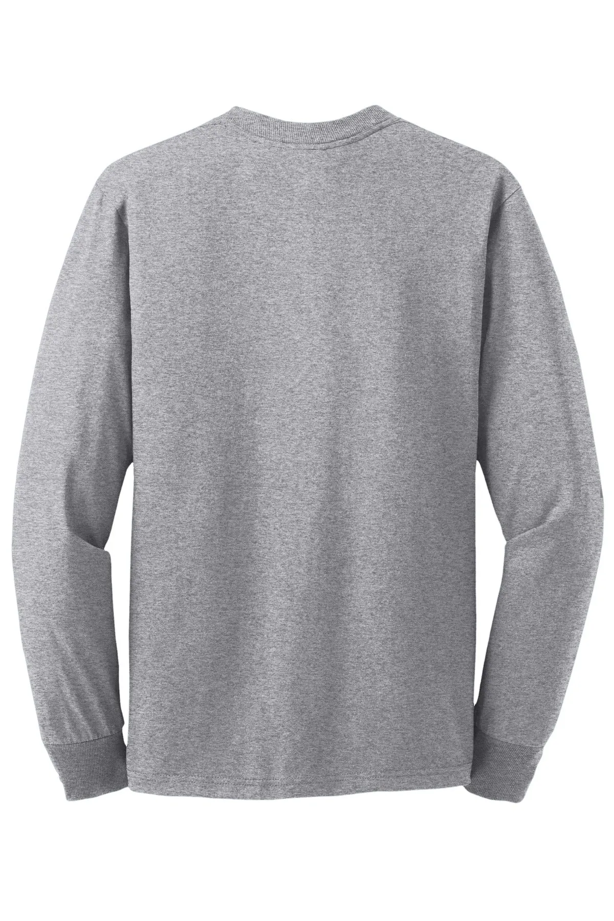 Jerzees Dri-Power 50/50 Cotton/Poly Long Sleeve T-Shirt.  29LS Athletic Heather