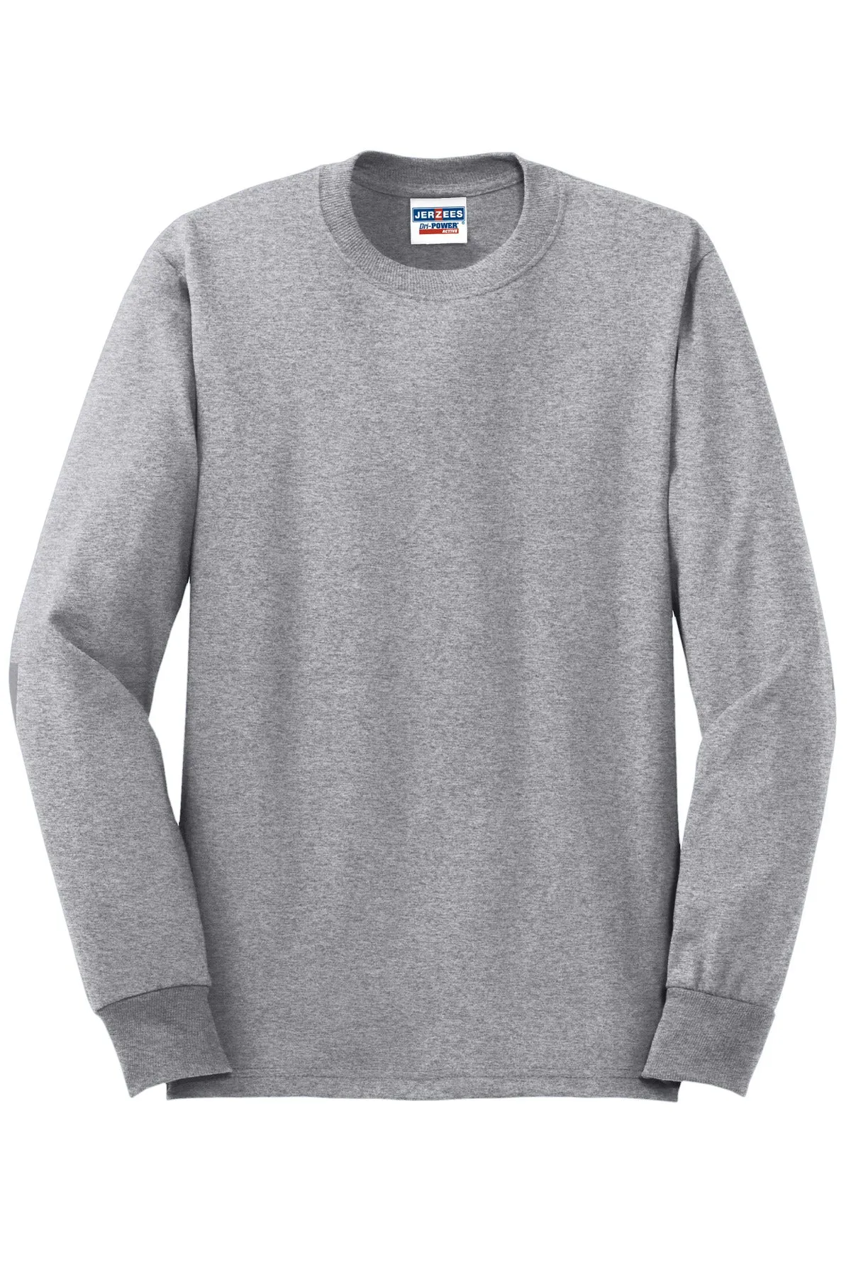 Jerzees Dri-Power 50/50 Cotton/Poly Long Sleeve T-Shirt.  29LS Athletic Heather