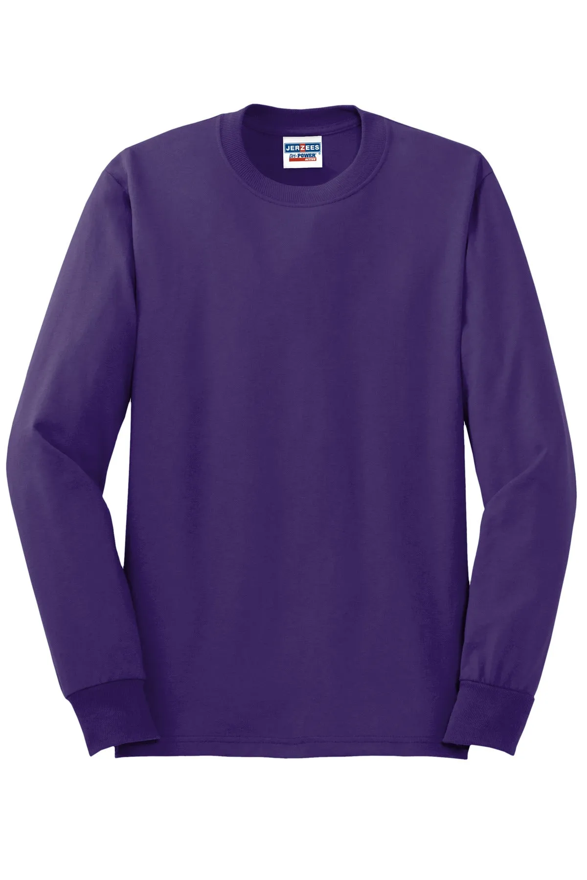 Jerzees Dri-Power 50/50 Cotton/Poly Long Sleeve T-Shirt.  29LS Deep Purple