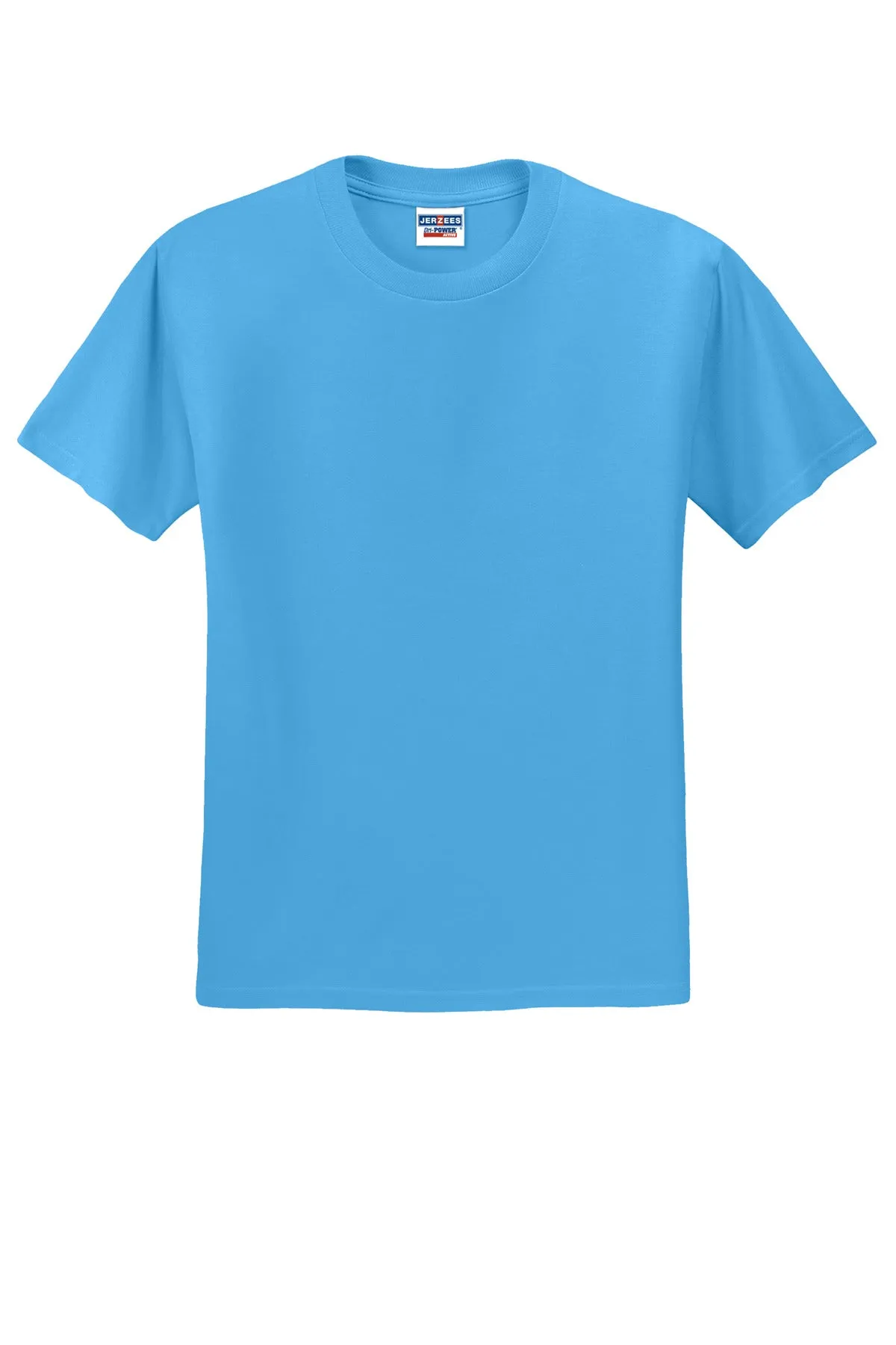 Jerzees  Dri-Power 50/50 Cotton/Poly T-Shirt.  29M Aquatic Blue