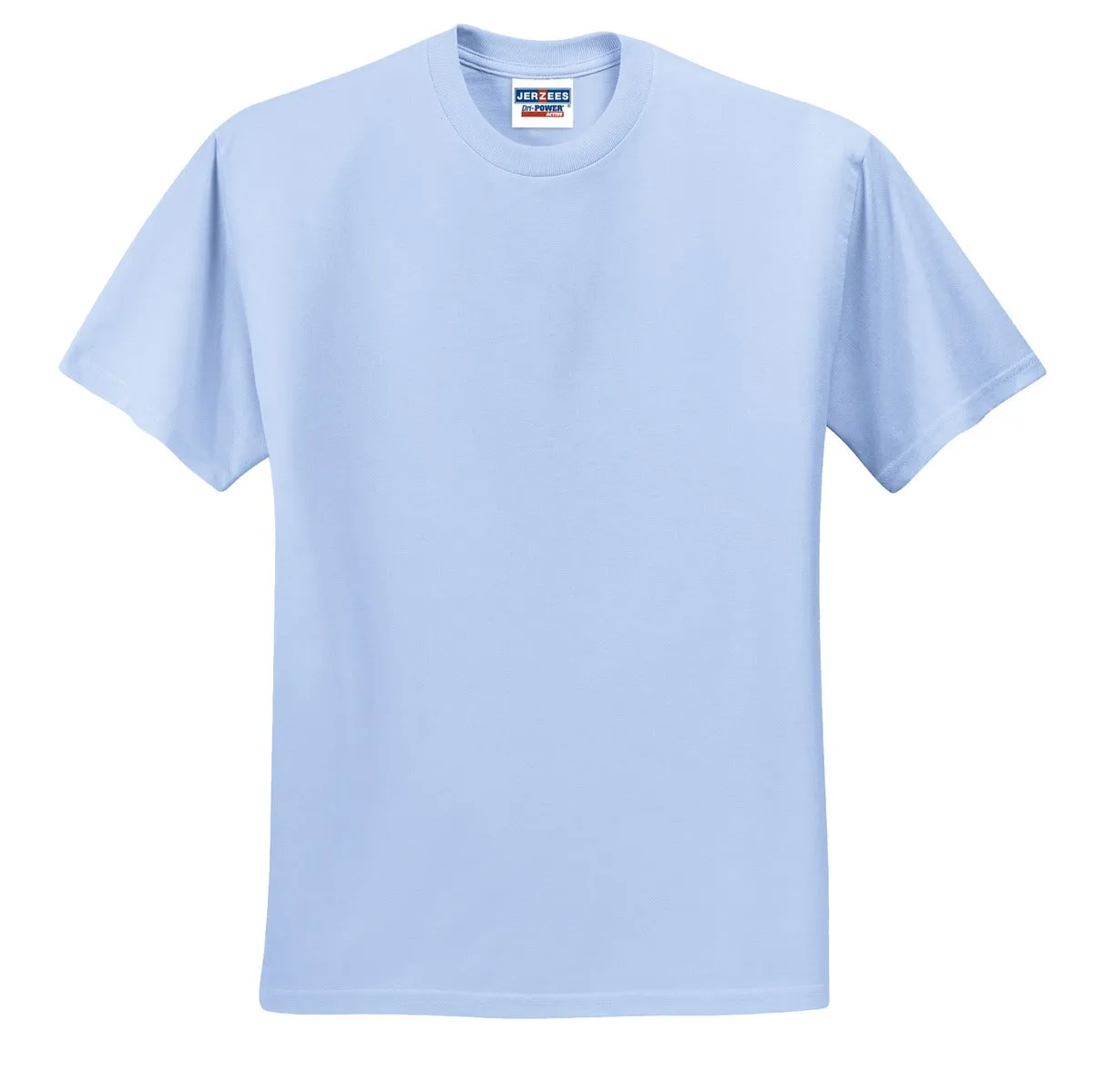 Jerzees  Dri-Power 50/50 Cotton/Poly T-Shirt.  29M Light Blue