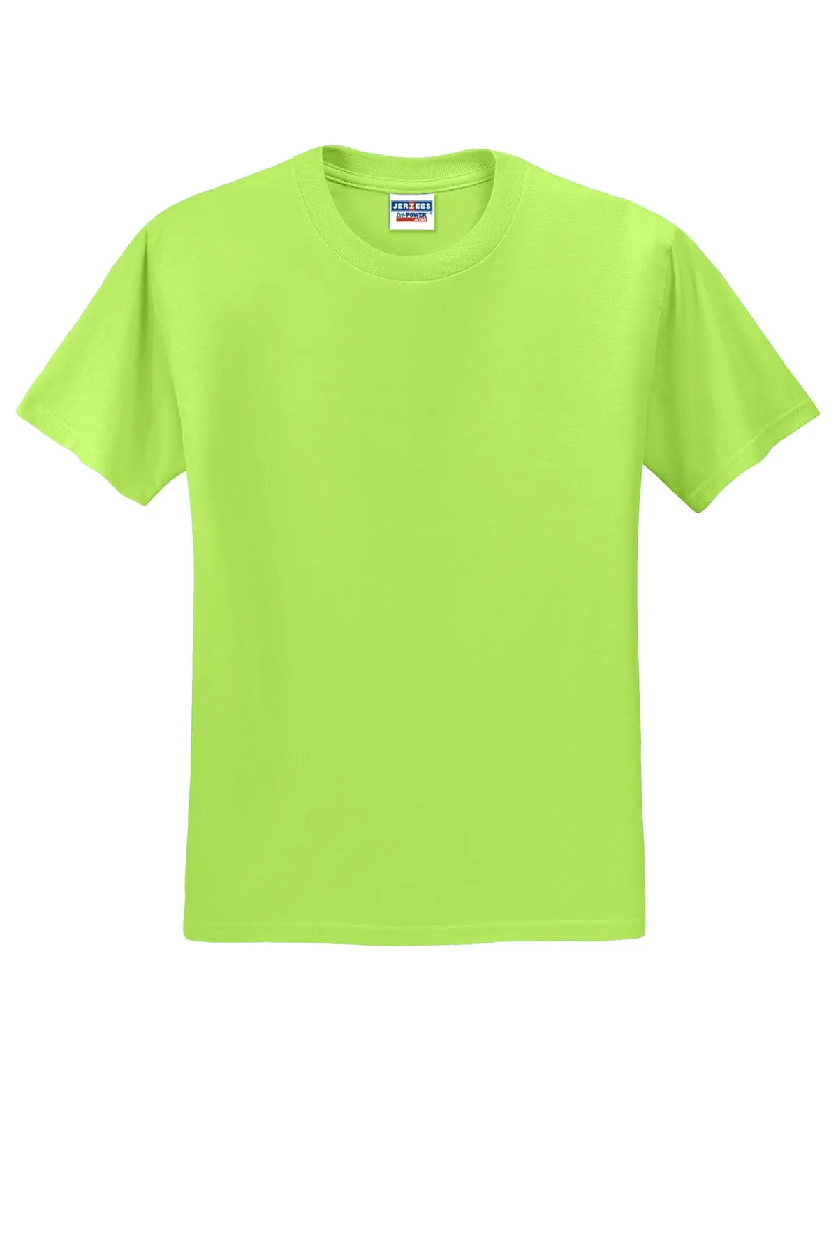 Jerzees  Dri-Power 50/50 Cotton/Poly T-Shirt.  29M Neon Green