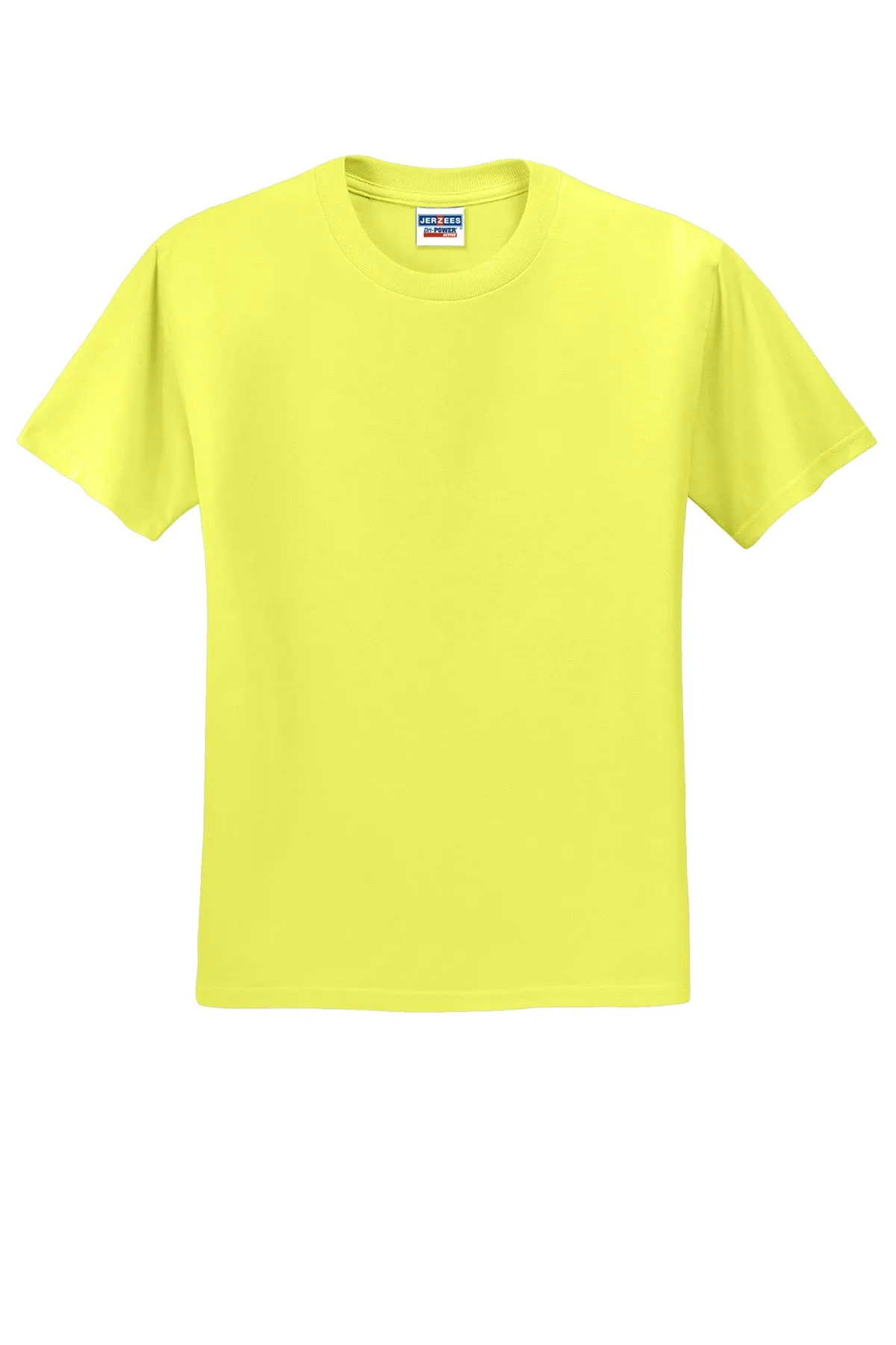 Jerzees  Dri-Power 50/50 Cotton/Poly T-Shirt.  29M Neon Yellow
