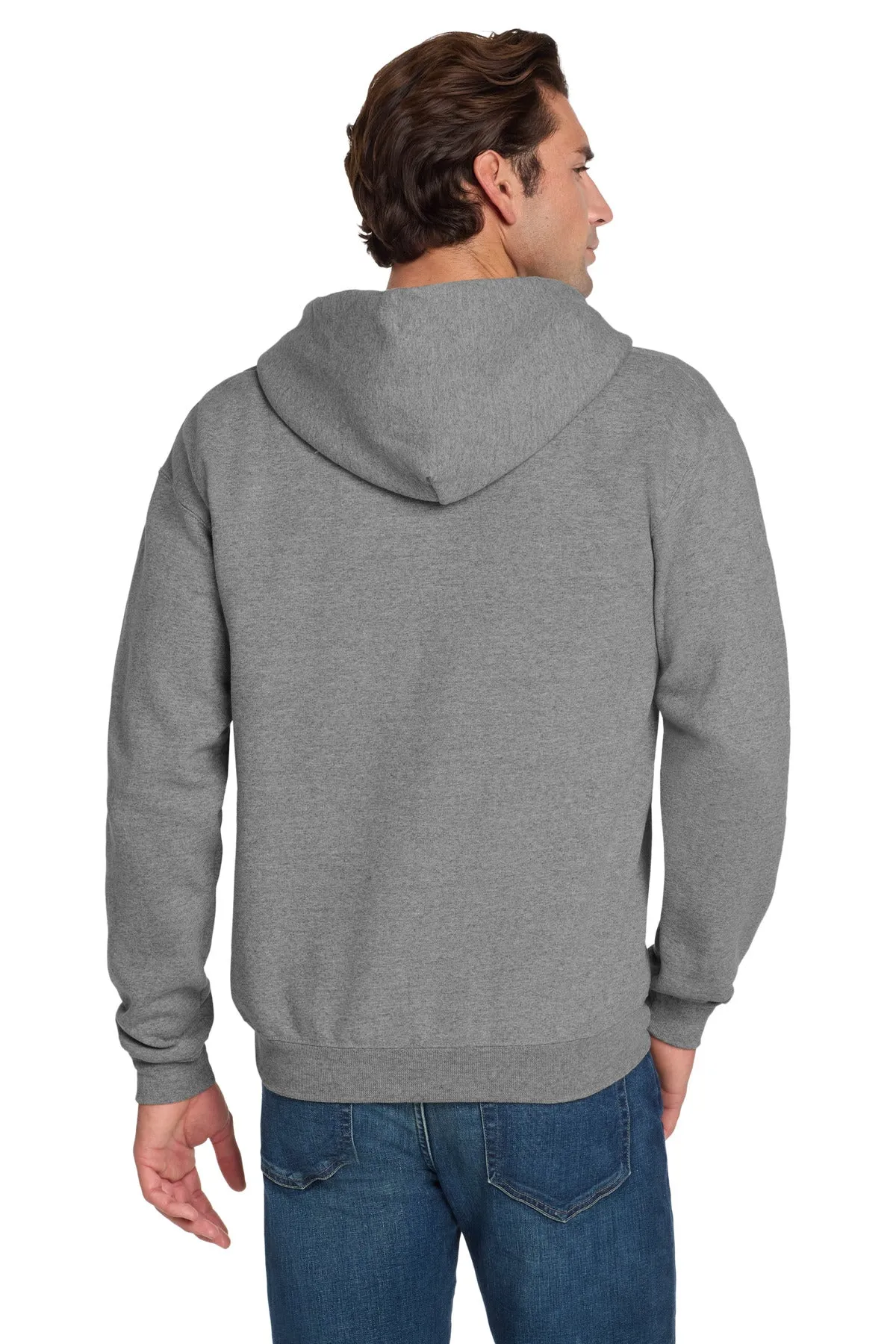 Jerzees Super Sweats NuBlend Full-Zip Hooded Sweatshirt.  4999M Oxford