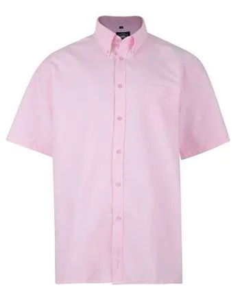 KAM Mens King Size Oxford Weave Short Sleeved Shirt (663)