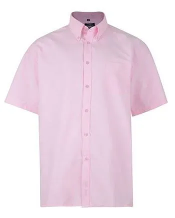 KAM Mens King Size Oxford Weave Short Sleeved Shirt (663)