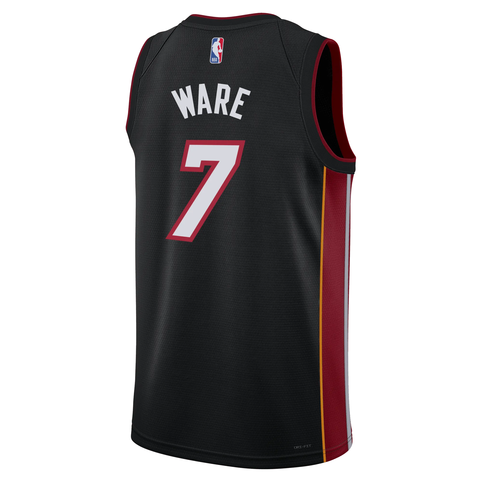 Kel'el Ware Nike Miami HEAT Icon Black Swingman Jersey