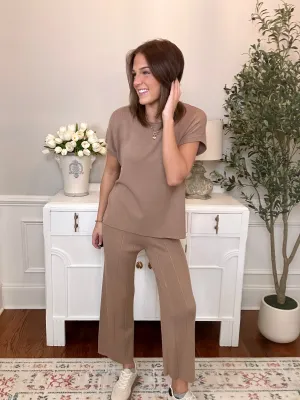 Kick It In Neutral 2 Piece Sweater Set | Mocha