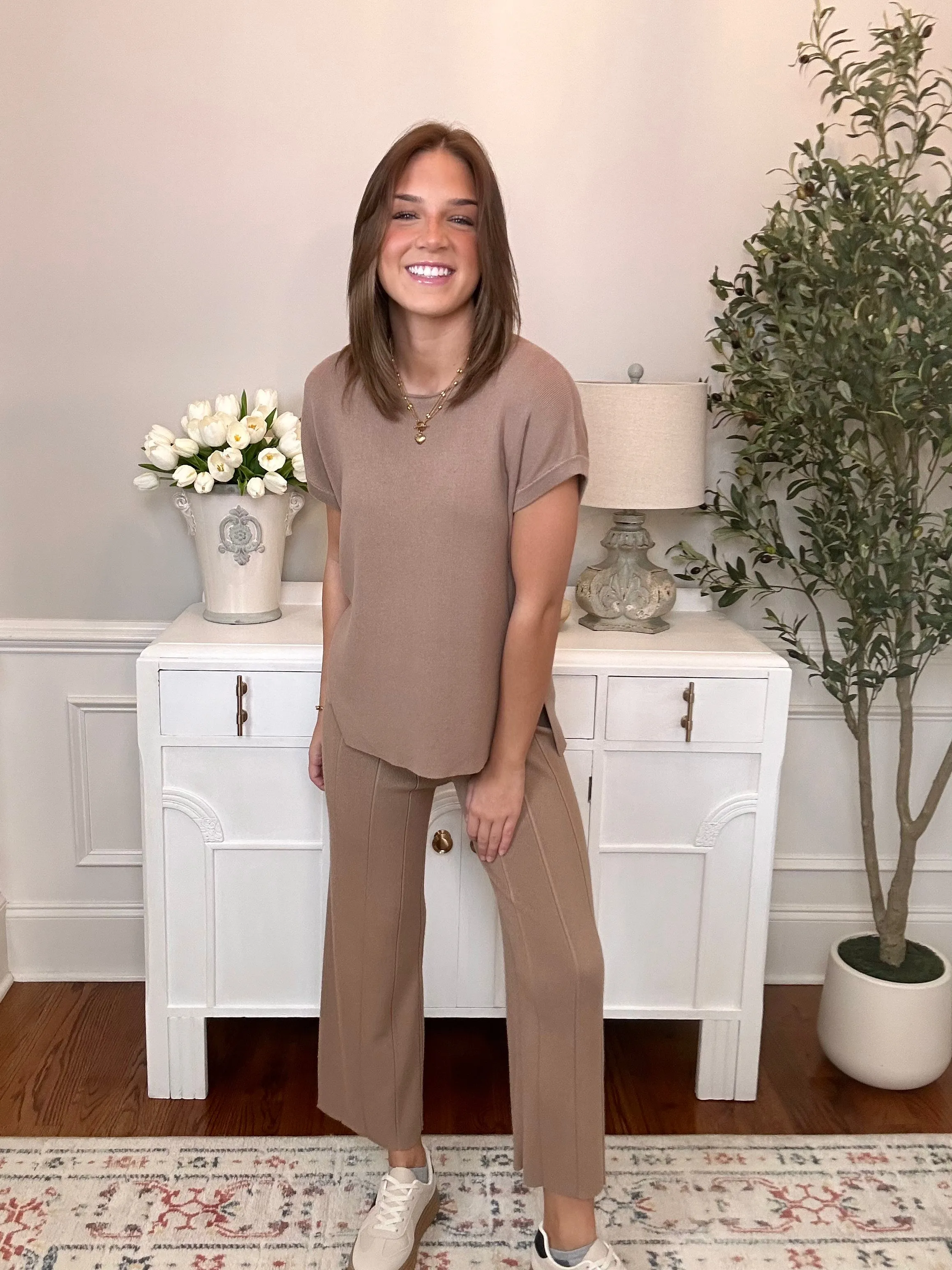 Kick It In Neutral 2 Piece Sweater Set | Mocha