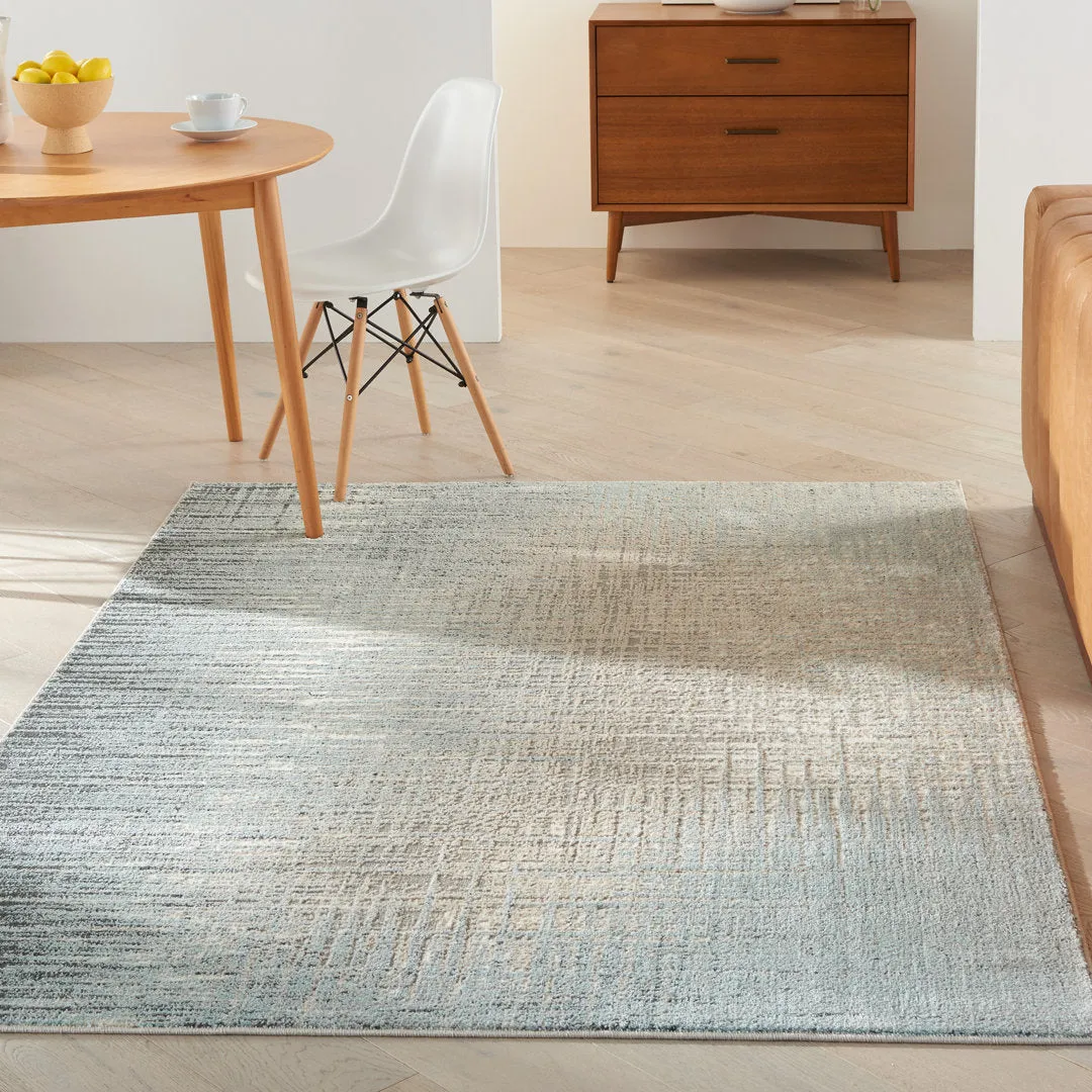 Kylan Abstract Teal/Gray/Beige Area Rug Steelside™ Rug Size: Rectangle 4" x 6"