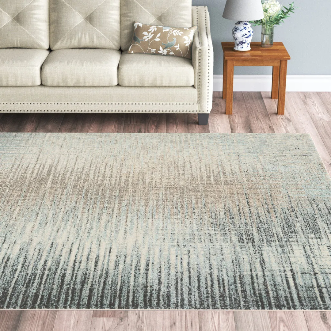 Kylan Abstract Teal/Gray/Beige Area Rug Steelside™ Rug Size: Rectangle 4" x 6"