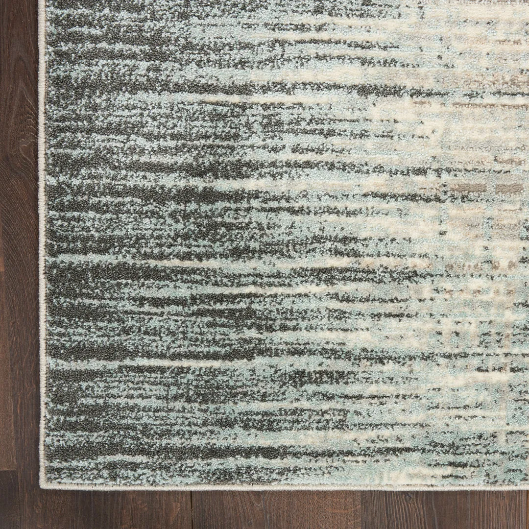 Kylan Abstract Teal/Gray/Beige Area Rug Steelside™ Rug Size: Rectangle 4" x 6"