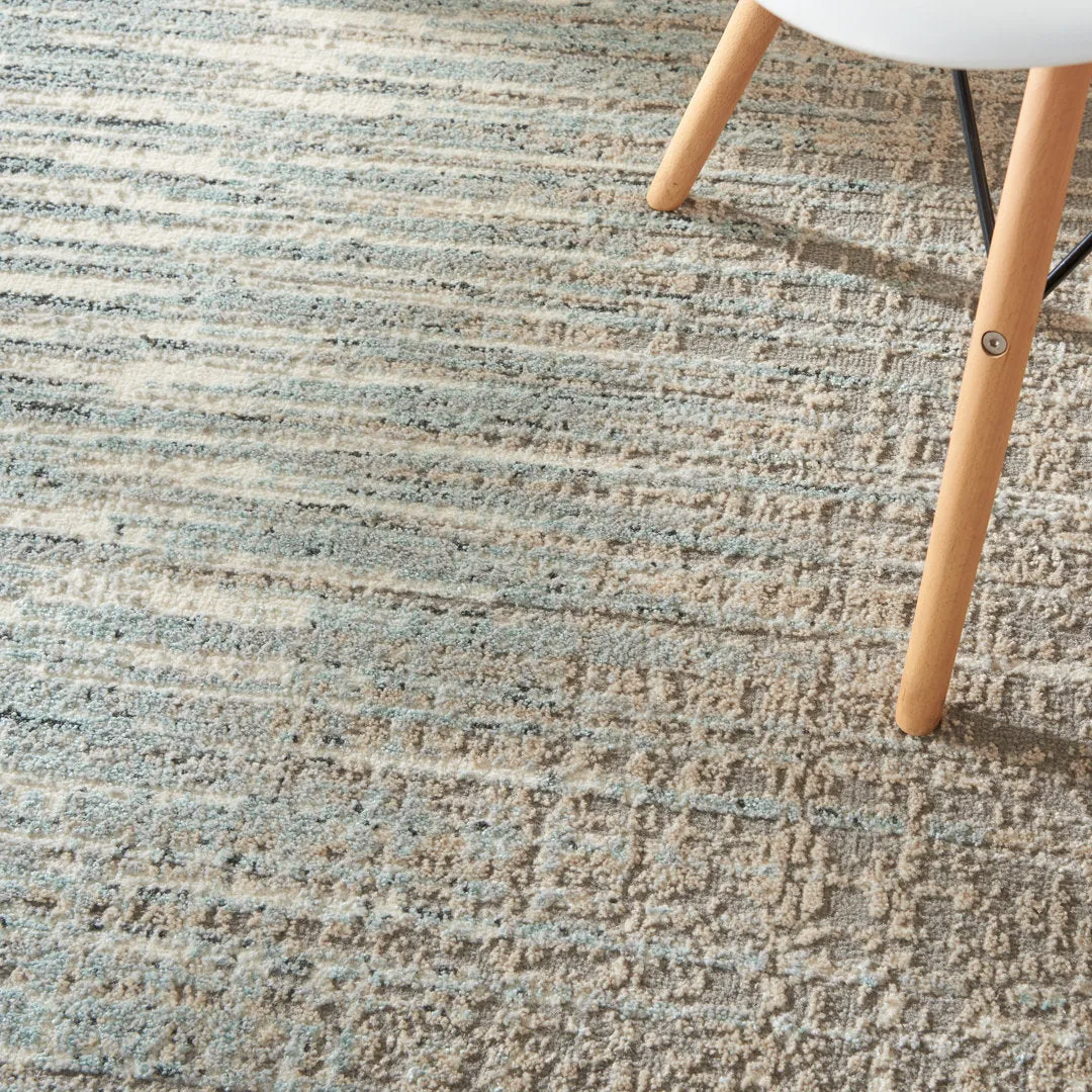 Kylan Abstract Teal/Gray/Beige Area Rug Steelside™ Rug Size: Rectangle 4" x 6"