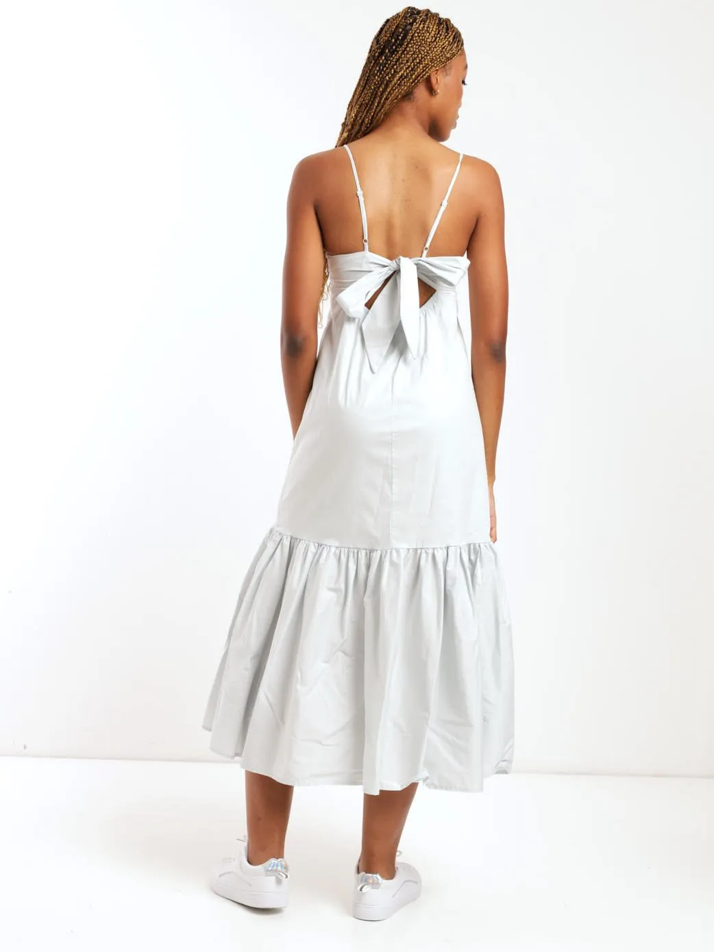 Ladies Cotton Voile Dress - Light Blue