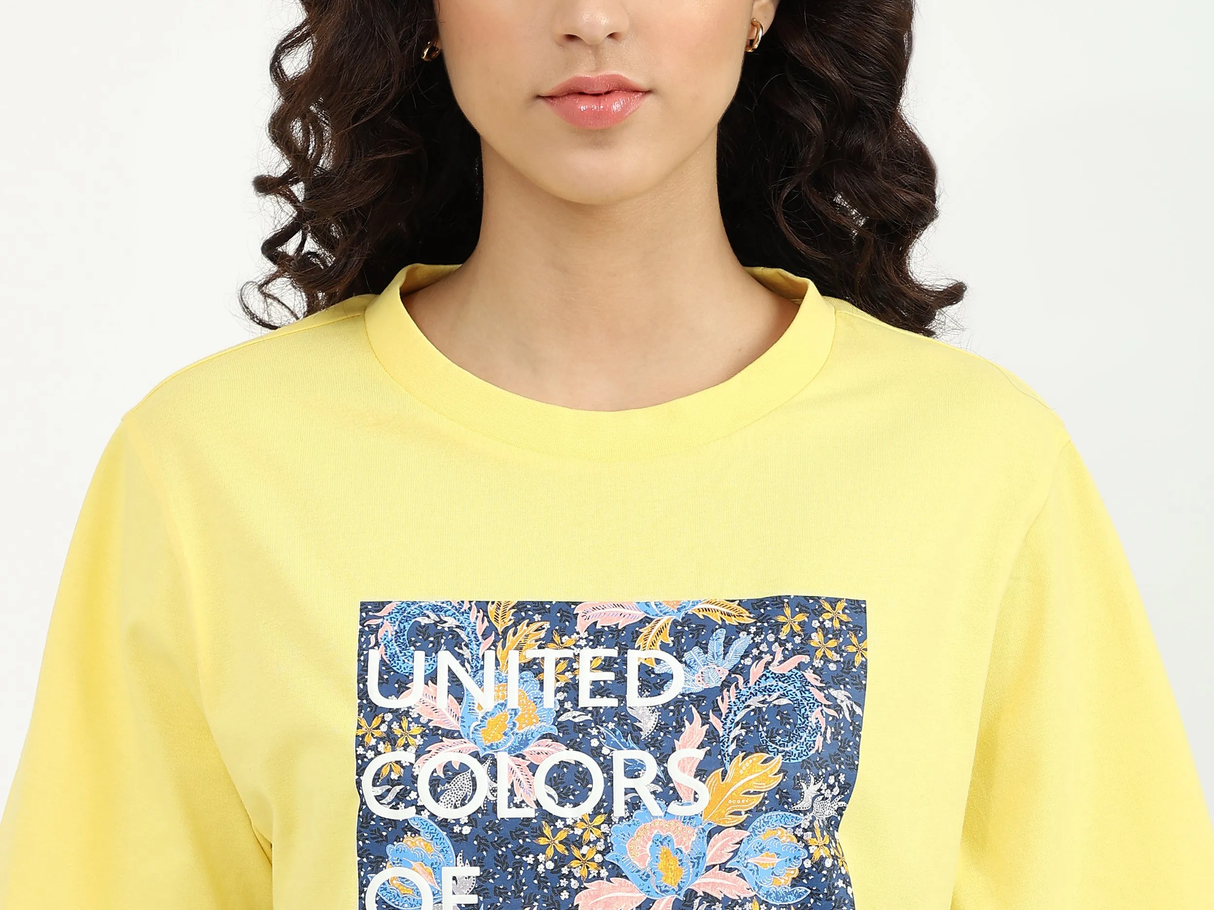 Ladies Round Neck Printed T-Shirt