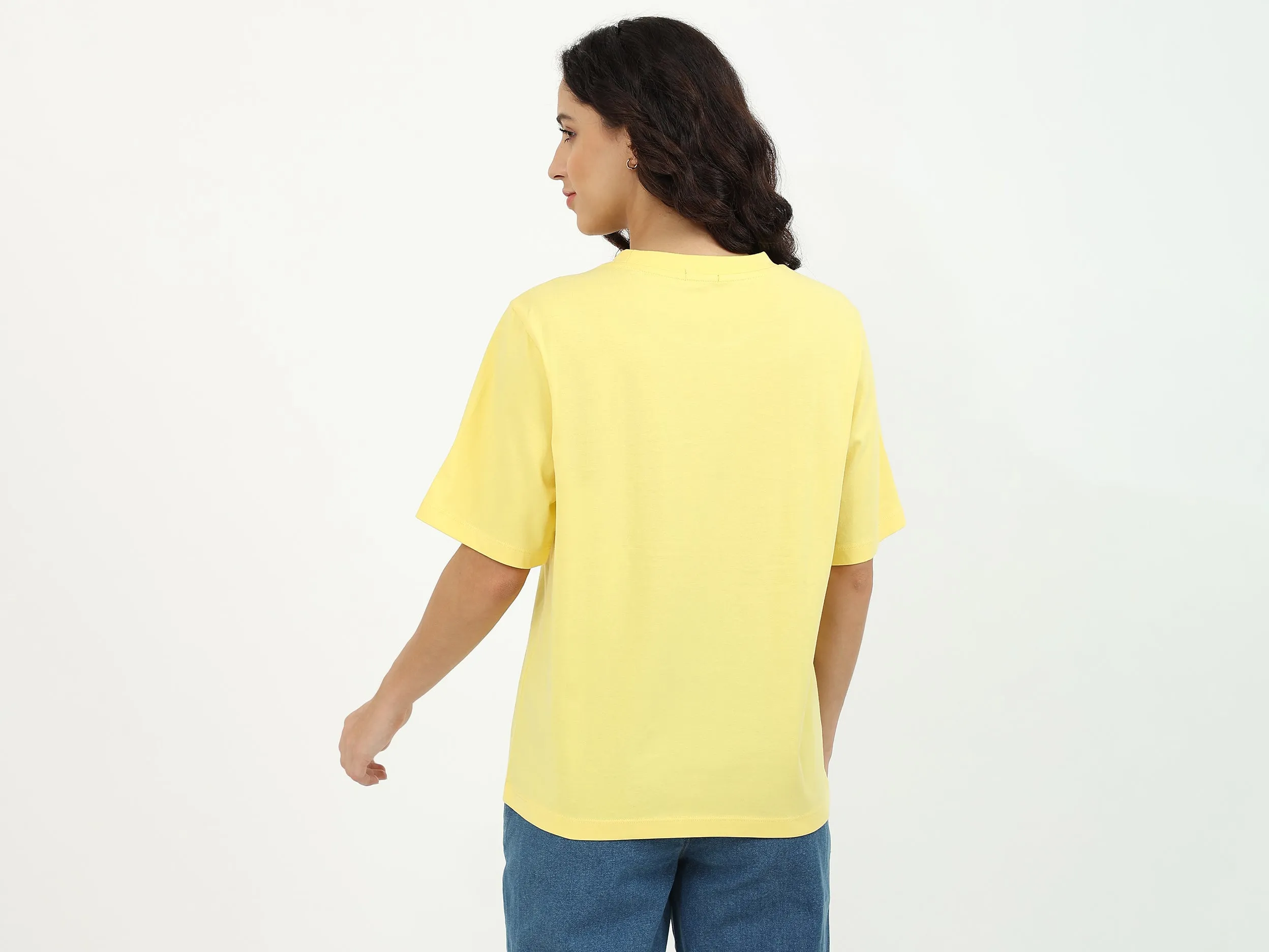 Ladies Round Neck Printed T-Shirt