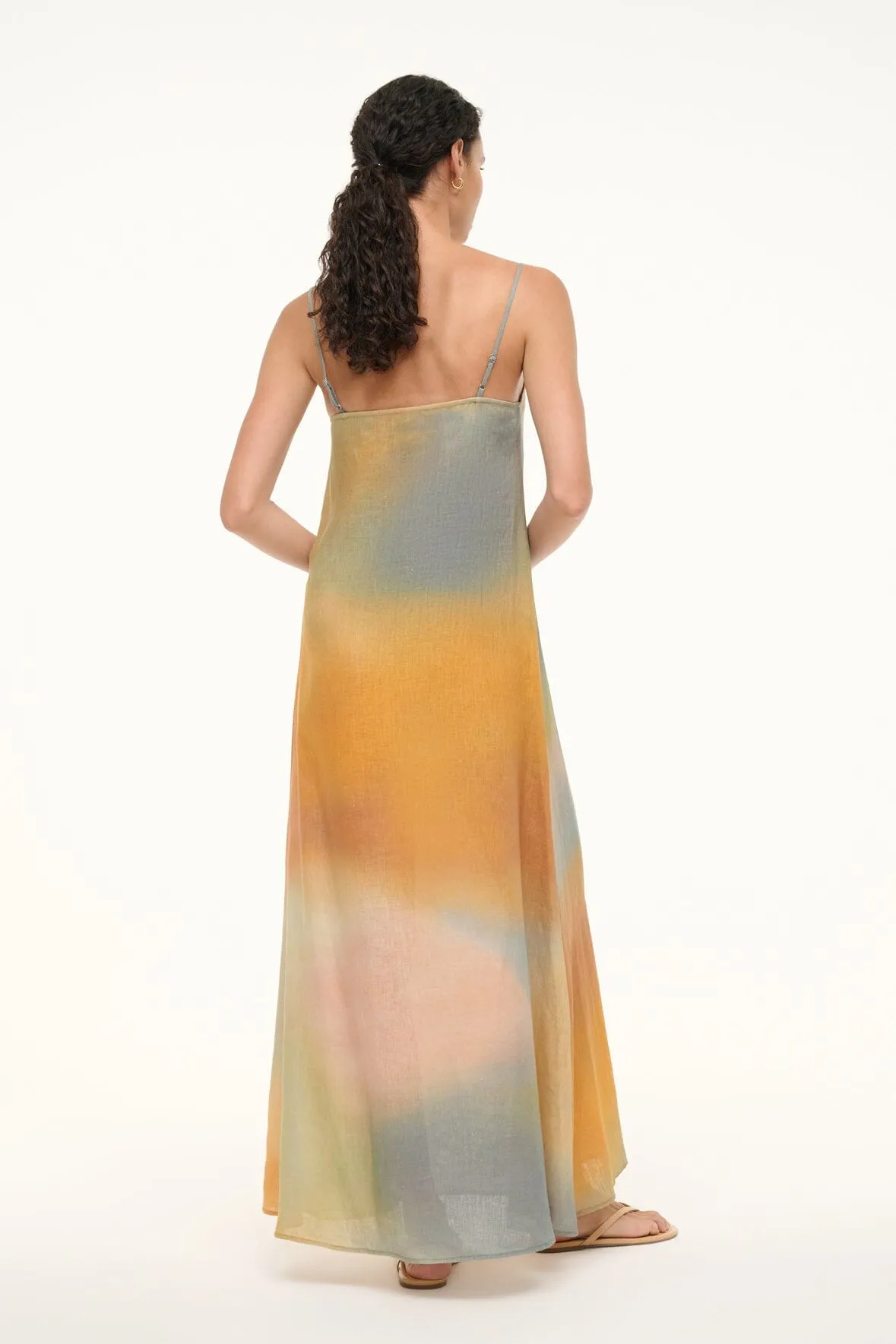 Laura Linen Dress - Pastel Clouds