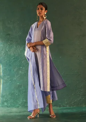 Lavender classic tissue kurta set