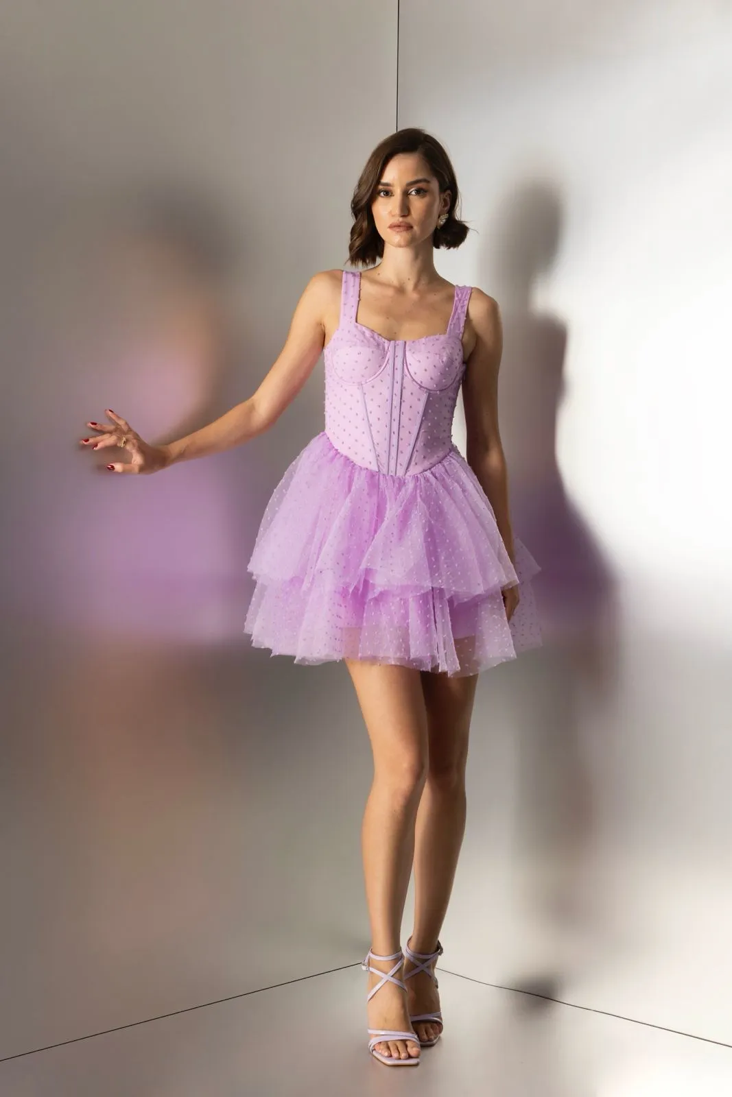 Lavender Lush - mini corset dress in lavender