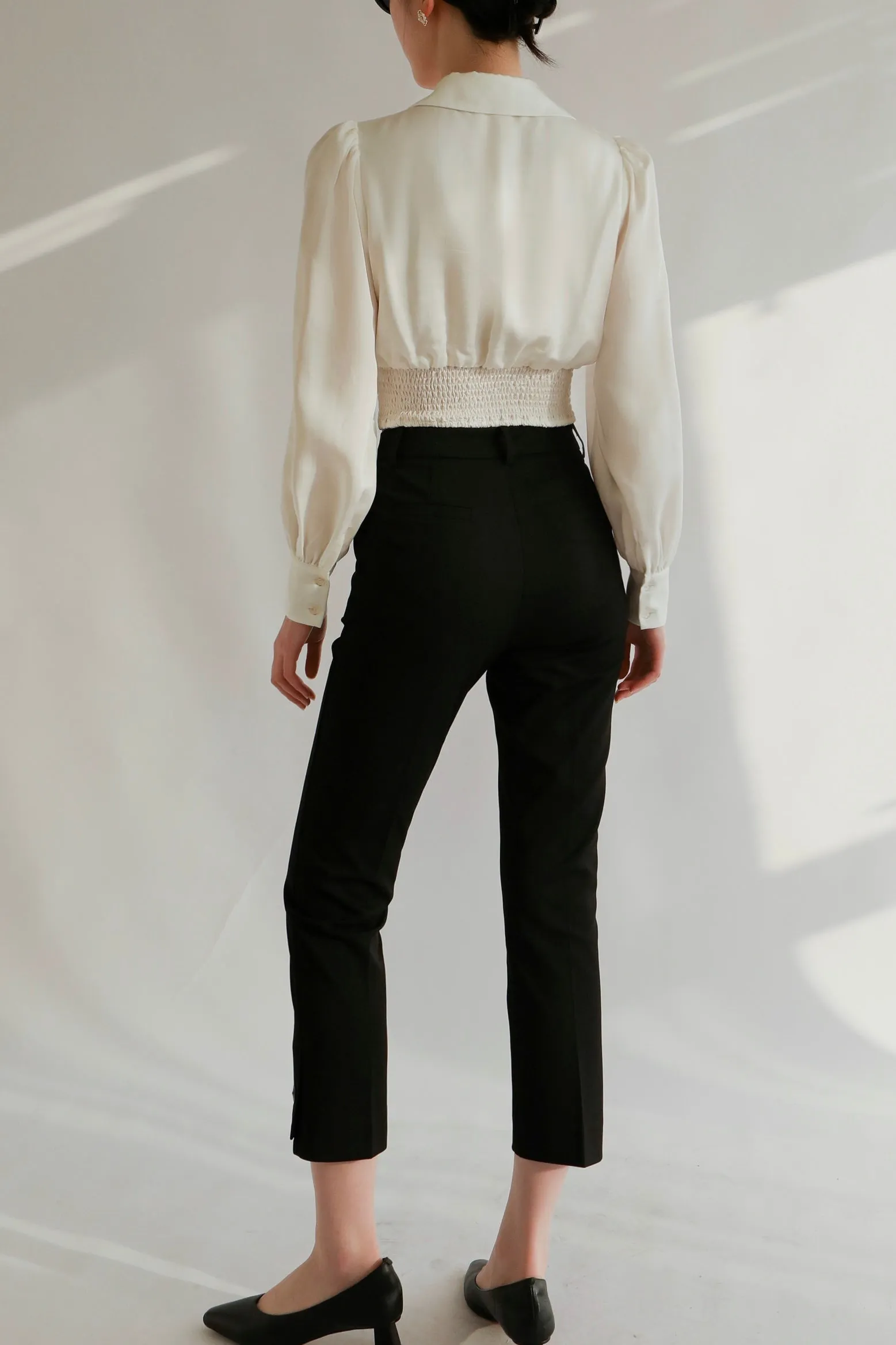 Lee High-Rise Straight Leg Pants - Black