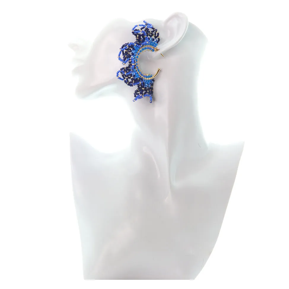 Libia: Blue Crest Earrings