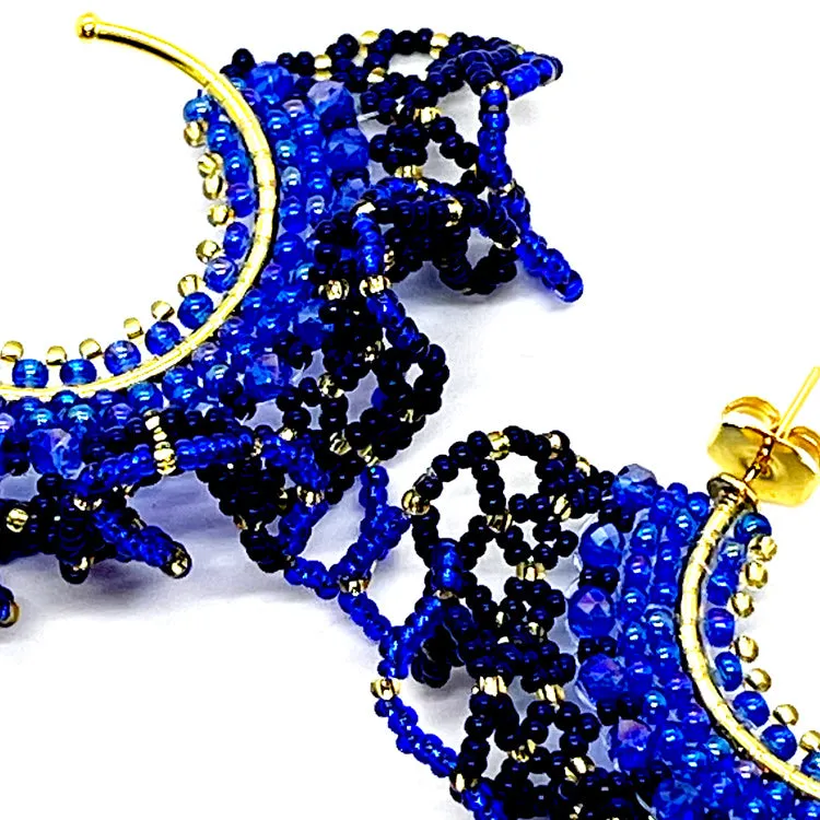 Libia: Blue Crest Earrings