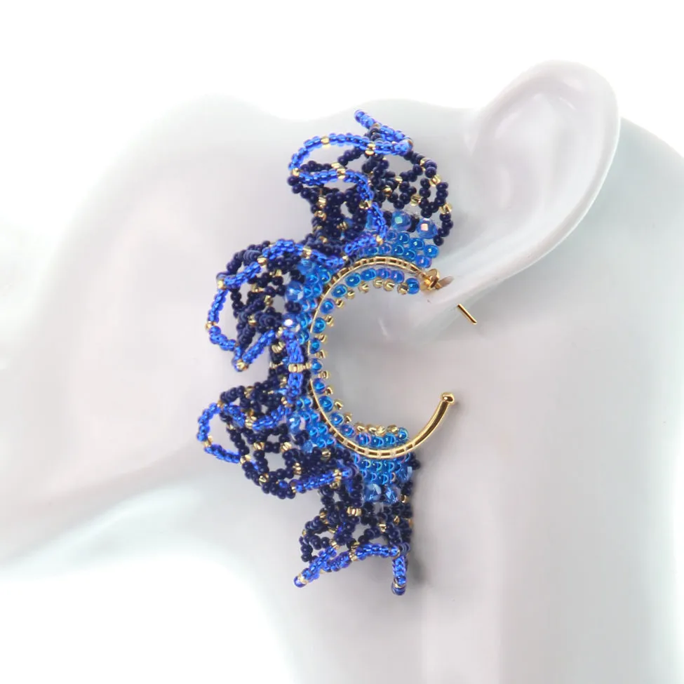 Libia: Blue Crest Earrings