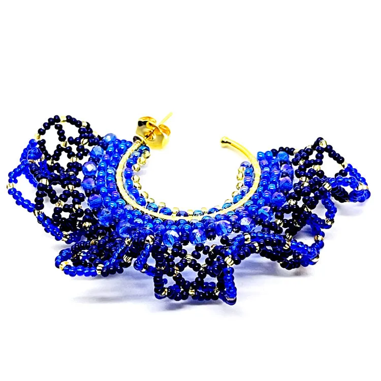 Libia: Blue Crest Earrings