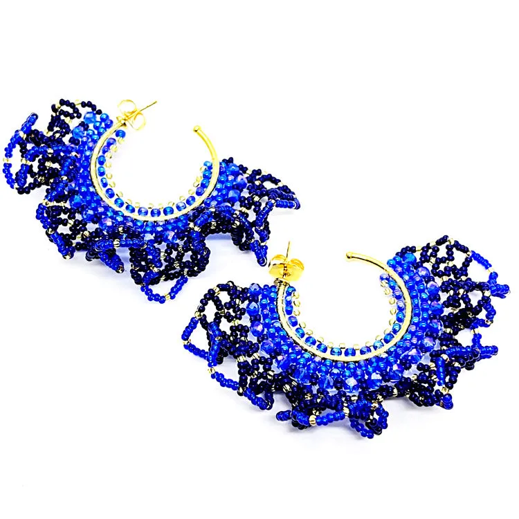 Libia: Blue Crest Earrings