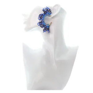 Libia: Blue Crest Earrings