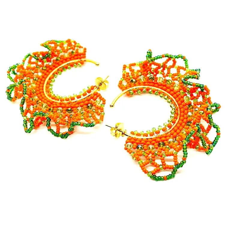 Libia: Orange Splash Earrings