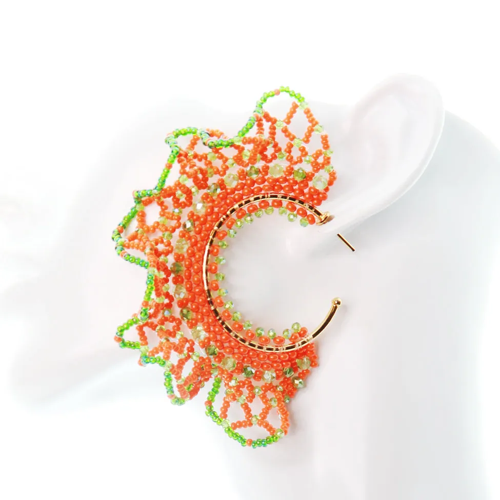 Libia: Orange Splash Earrings
