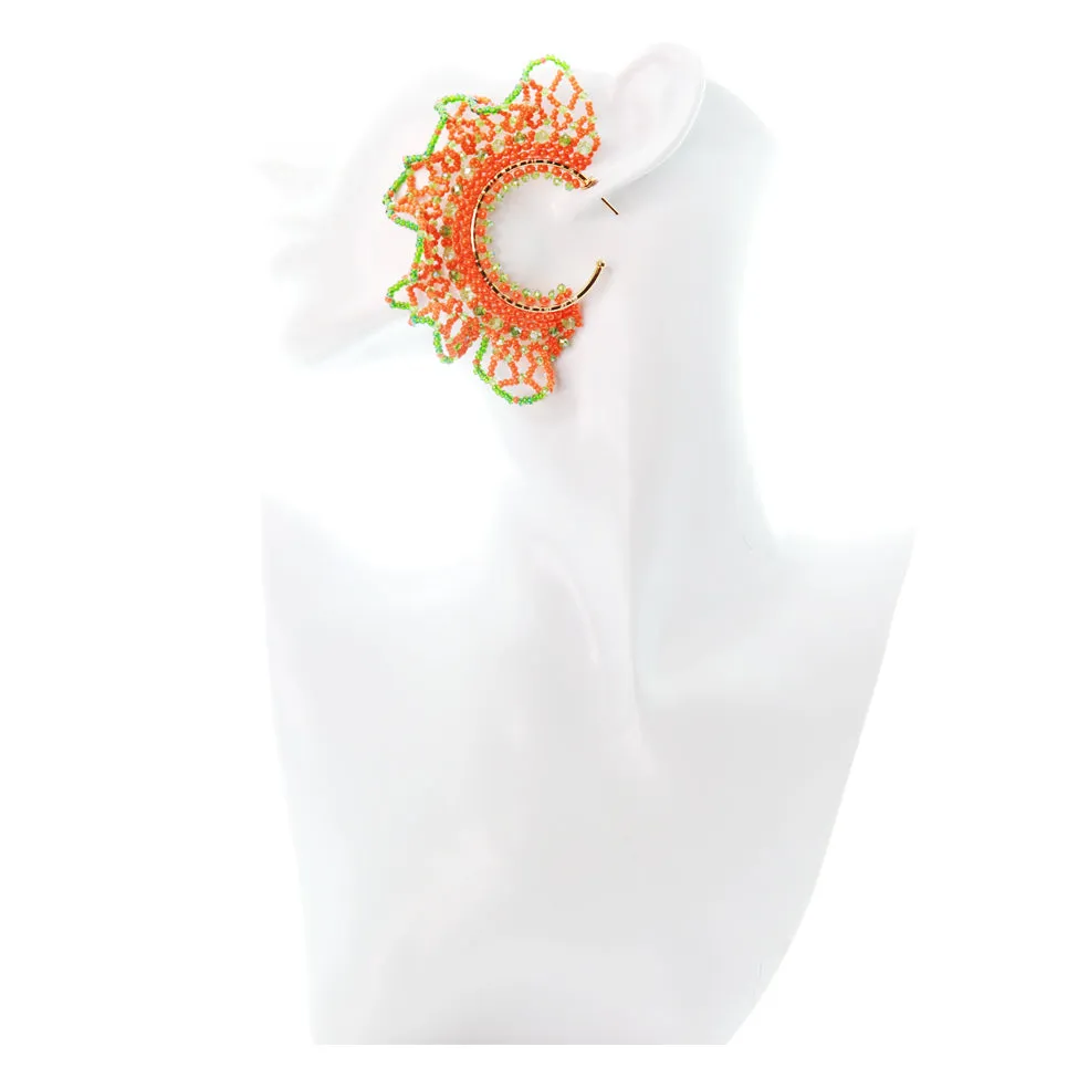 Libia: Orange Splash Earrings