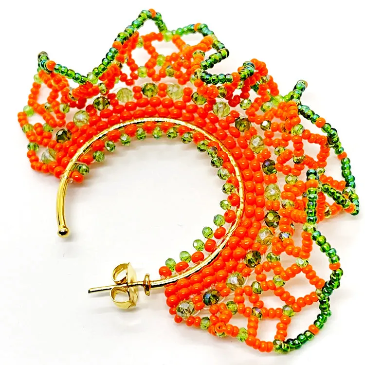 Libia: Orange Splash Earrings