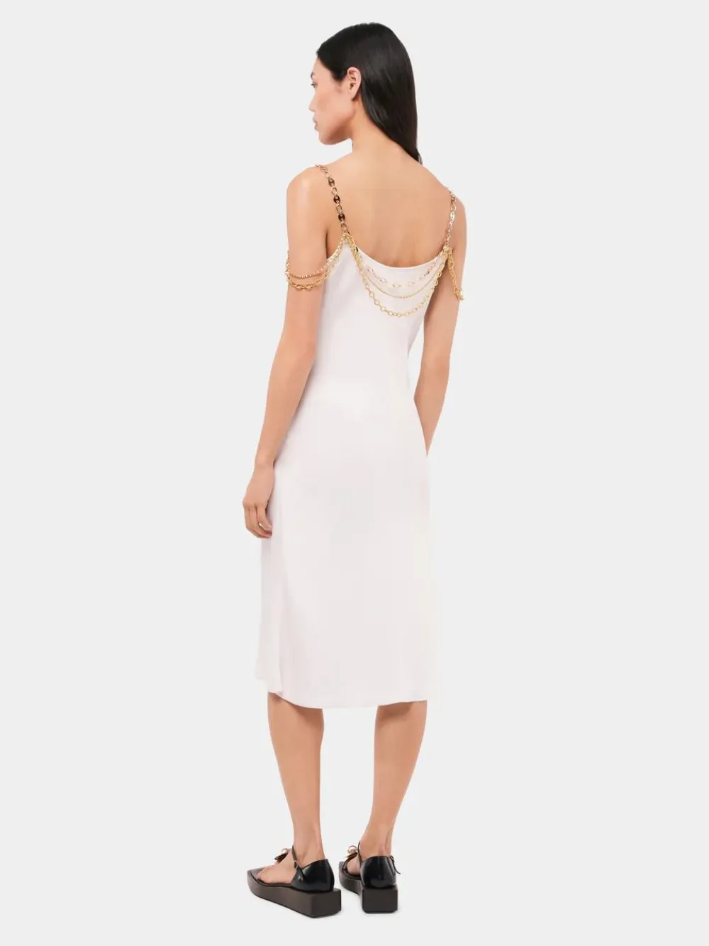 Light White Dress with Chain